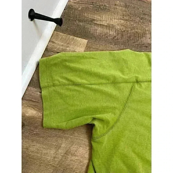 Patagonia Men's Quarter Zip Short Sleeve Polo Shirt Green Stretch L Outdoor - Picture 4 of 13